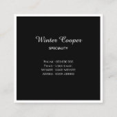 Luxe koper goud glitter piano toetsen professionee vierkante visitekaartje (Achterkant)