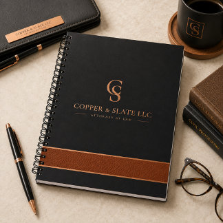 Luxe Koper & Leiste Kantoor Spiral Notitieboek