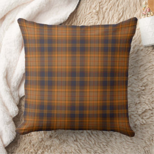 Luxe koperen bruine plaid kussen