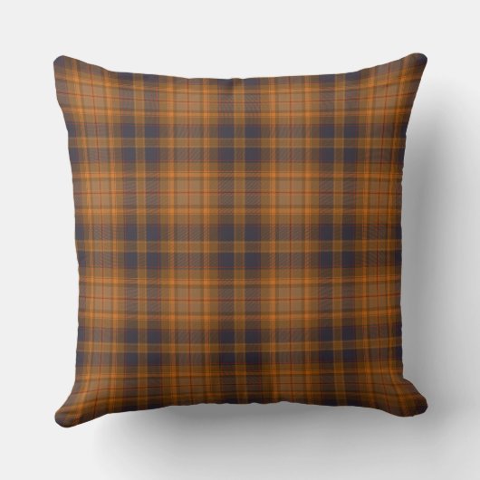 Luxe koperen bruine plaid kussen (Achterkant)
