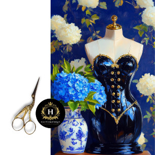 Luxe  korsettenjurk vorm Bloemen Decoupage Tissuepapier