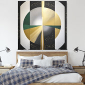 Luxe Kosmische Geometrie Canvas Afdruk (Insitu (Slaapkamer))