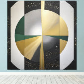 Luxe Kosmische Geometrie Canvas Afdruk (Insitu (Houten vloer))