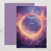 Luxe Kosmische Portaal Vuur Ring Trouwring Kaart (Voorkant / Achterkant)