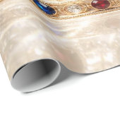 Luxe Kralen Kroon Kerst Inpakpapier (Rol Hoek)