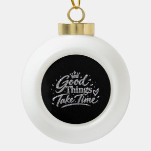 Luxe Kristallen Kroon Citaat Keramische Bal Ornament