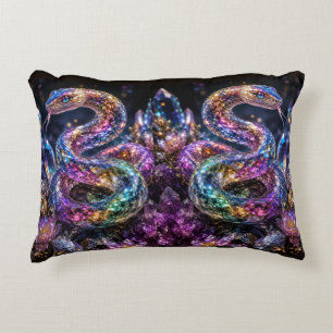 Luxe Kristallen Slang Zwarte Goud Glamour Accent Kussen