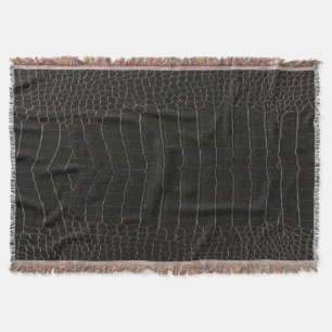Luxe krokodillenleer: textieltextuur. deken
