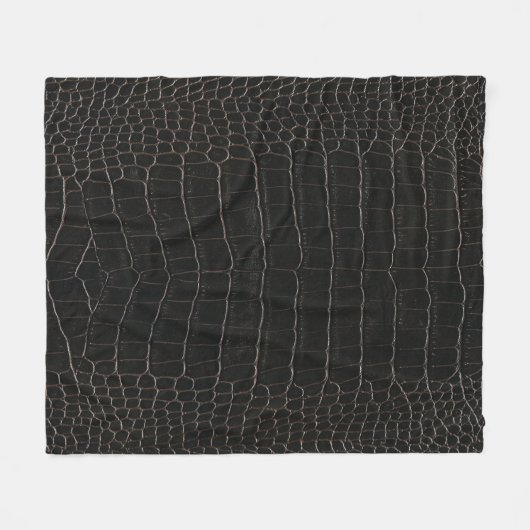 Luxe krokodillenleer: textieltextuur. fleece deken (Voorkant (Horizontaal))