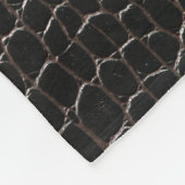 Luxe krokodillenleer: textieltextuur. fleece deken (Hoek)