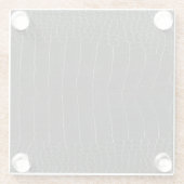 Luxe krokodillenleer: textieltextuur. glazen onderzetter (Achterkant)