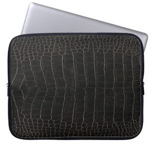 Luxe krokodillenleer: textieltextuur. laptop sleeve