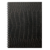 Luxe krokodillenleer: textieltextuur. notitieboek (Voorkant)