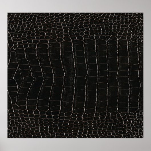 Luxe krokodillenleer: textieltextuur. poster (Voorkant)