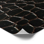 Luxe krokodillenleer: textieltextuur. poster (Hoek)