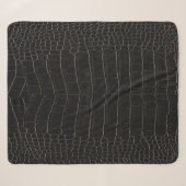 Luxe krokodillenleer: textieltextuur. sherpa deken (Voorkant (horizontaal))