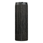 Luxe krokodillenleer: textieltextuur. thermosbeker (Achterkant)
