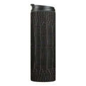 Luxe krokodillenleer: textieltextuur. thermosbeker (Geroteerd rechts)