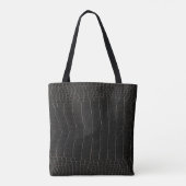 Luxe krokodillenleer: textieltextuur. tote bag (Achterkant)