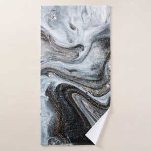 Luxe kunst in oostelijke stijl. Goudzwijn Badhanddoek