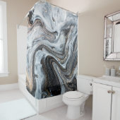 Luxe kunst in oostelijke stijl. Goudzwijn Douchegordijn (In situ)