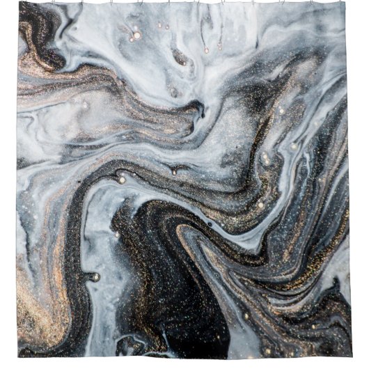 Luxe kunst in oostelijke stijl. Goudzwijn Douchegordijn (Voorkant)