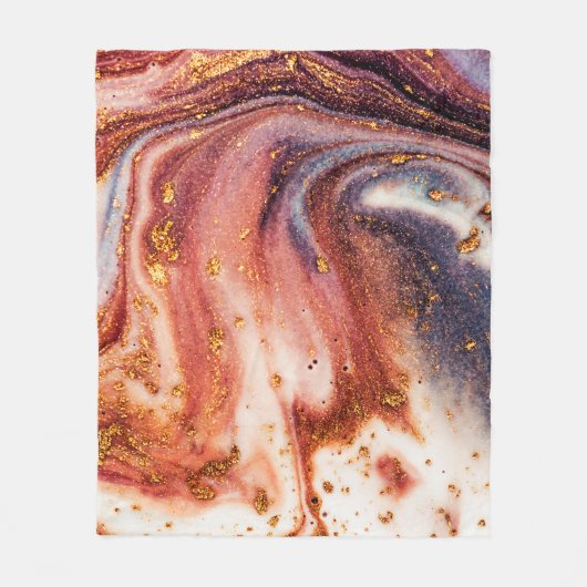 Luxe kunst in oostelijke stijl. Goudzwijn Fleece Deken (Voorkant)