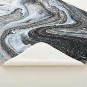 Luxe kunst in oostelijke stijl. Goudzwijn Sherpa Deken (3/4)