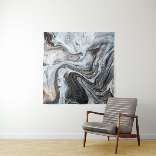 Luxe kunst in oostelijke stijl. Goudzwijn Wandkleed (In situ)