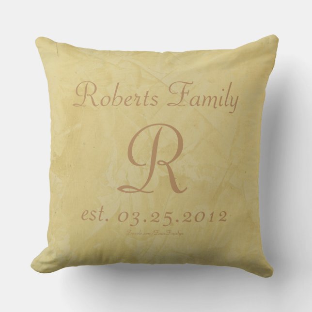 Luxe kussen met op maat gemaakte monogram (Voorkant)