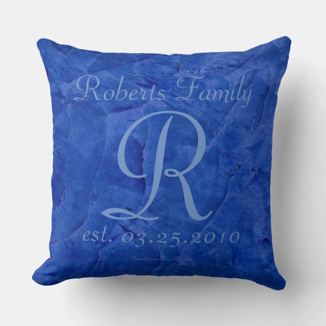 Luxe kussen met op maat gemaakte monogram (Voorkant)