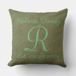 Luxe kussen met op maat gemaakte monogram