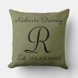 Luxe kussen met op maat gemaakte monogram