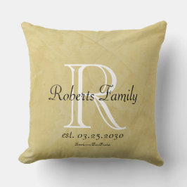 Luxe kussen met op maat gemaakte monogram
