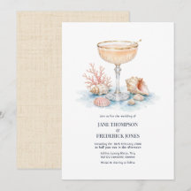 Luxe Kust Chic Champagne Cocktail Bruiloft