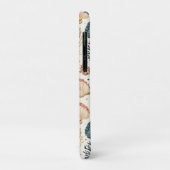 Luxe Kust Schelp Blauw Koraal Perzik Patroon Case-Mate iPhone Case (Achterkant/links)