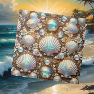 Luxe Kustdecoratie   Diamanten en Schelpen Tegeltje