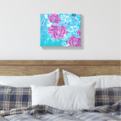 Luxe Kustflorale Canvasprint Canvas Afdruk (Insitu (Slaapkamer))