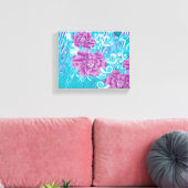 Luxe Kustflorale Canvasprint Canvas Afdruk (Insitu (Woonkamer))
