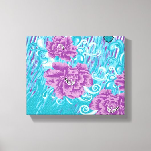 Luxe Kustflorale Canvasprint Canvas Afdruk (Voorkant)