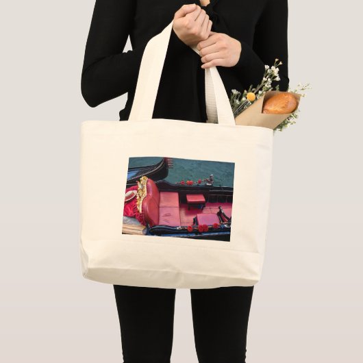 Luxe kustgondel in Venetië Grote Tote Bag (Voorkant (product))