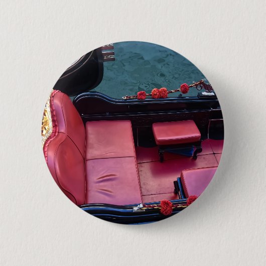 Luxe kustgondel in Venetië Ronde Button 5,7 Cm (Voorkant)