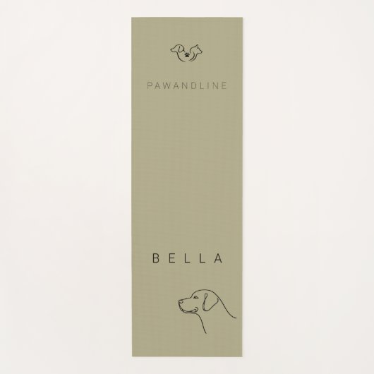 Luxe Labrador yogamat | Persoonlijke naam (Voorkant)