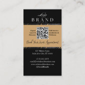 Luxe Laser & Huidtechnicus Black Goud Agaat Visitekaartje (Achterkant)