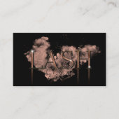 Luxe Lash Artiest roos Gold Typografie Visitekaartje (Voorkant)