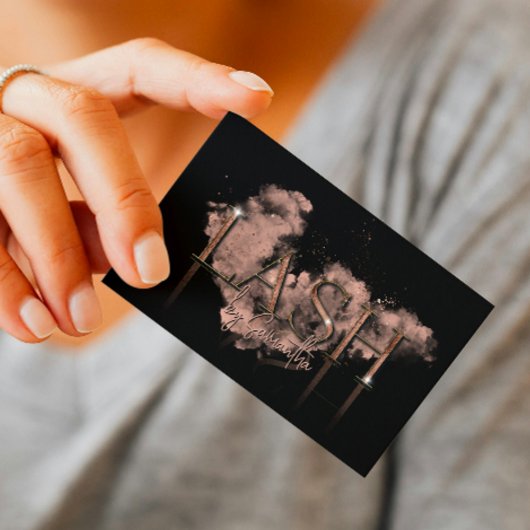 Luxe Lash Artiest roos Gold Typografie Visitekaartje