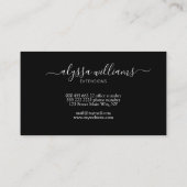 Luxe Lash Services Modern Elegant Waterverf Visitekaartje (Achterkant)