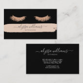 Luxe Lash Services Modern Elegant Waterverf Visitekaartje (Voorkant / Achterkant)