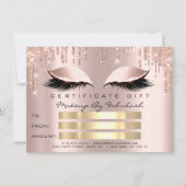 Luxe Lashes Blush Drids Makeup Certificate Gift Kaart (Voorkant)