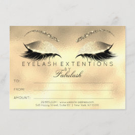 Luxe Lashes Extension Makeup Certificate Gift